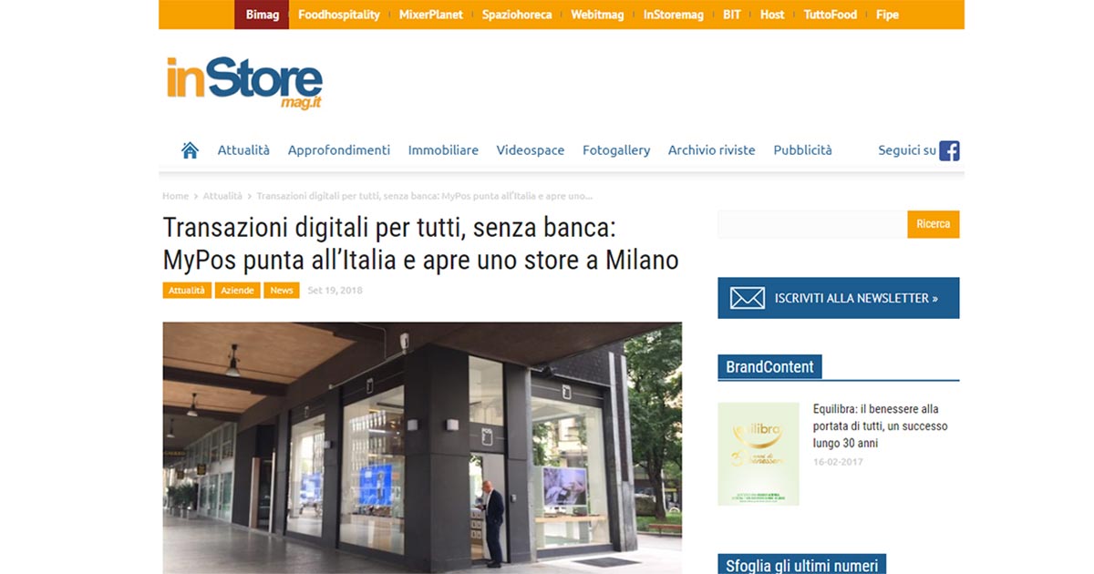 Transazioni digitali per tutti, senza banca: MyPos punta all’Italia e apre uno store a Milano