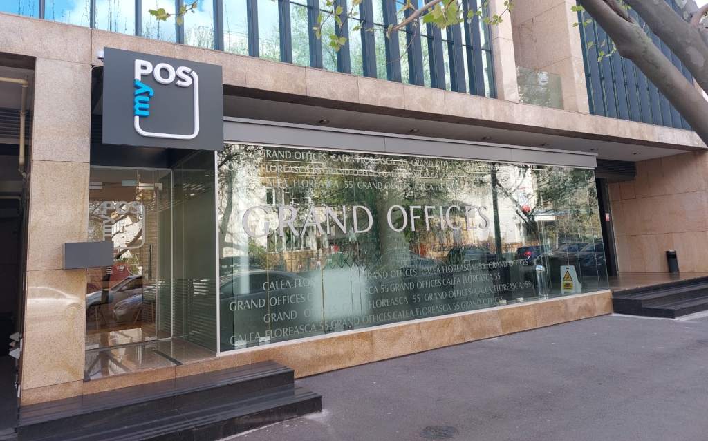 The sales store of myPOS Bucharest
