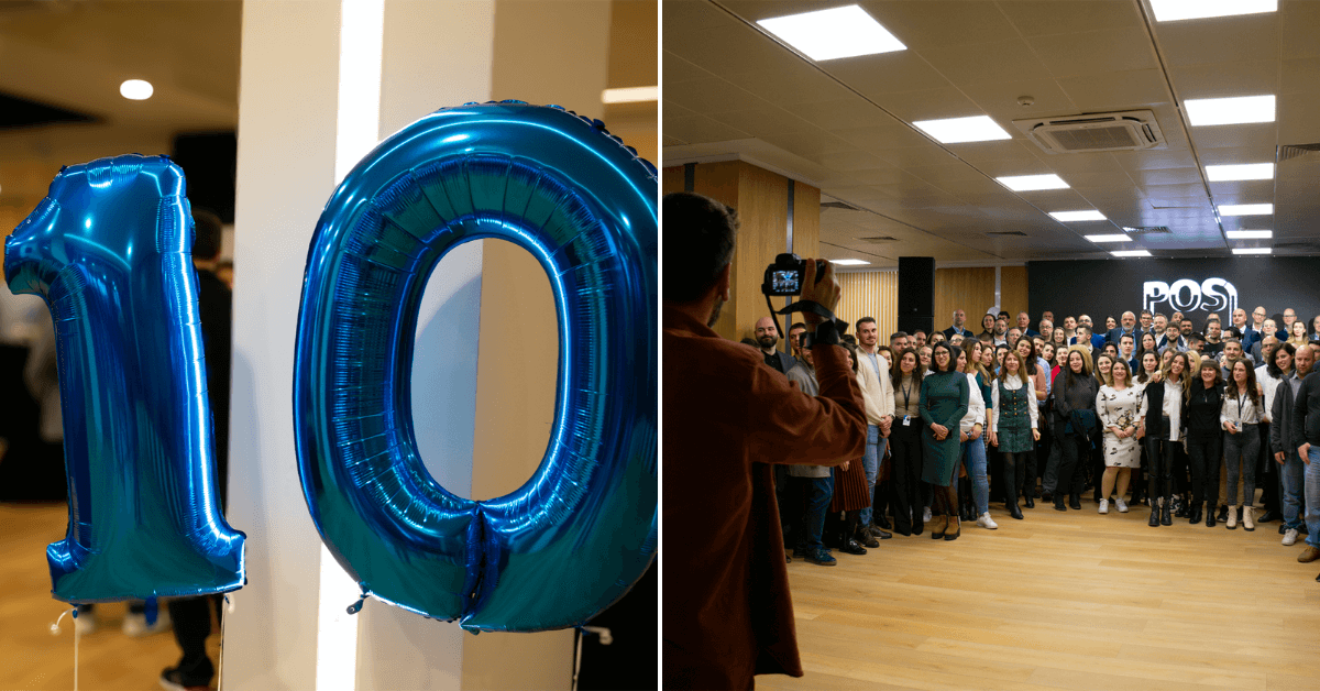 myPOS team celebrating 10 years anniversary