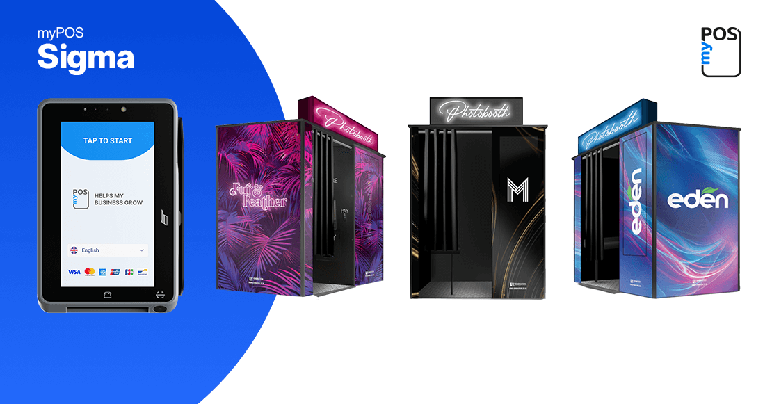 myPOS Sigma device and VendNation photo booths